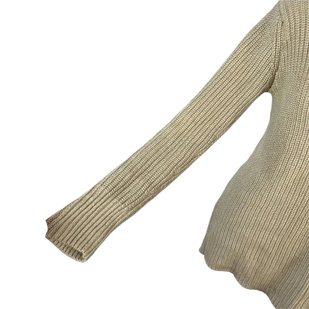 Abercrombie & Fitch Cowl Neck Women's Oatmeal Turtleneck Sweater size XS - Picture 5 of 12